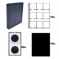 Hartberger Muntalbum - starterpack 1 oz zilveren munten - incl. 10 bladen & 100 munthouders 43.00 mm Hartberger Muntalbum - starterpack 1 oz zilveren munten - incl. 10 bladen & 100 munthouders 43.00 mm