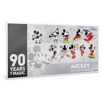 Disney Mickey Mouse 90th Anniversary | 2018 Niue 1 Dollar 5g Silver Coin Note Disney Mickey Mouse 90th Anniversary | 2018 Niue 1 Dollar 5g Silver Coin Note