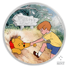 Disney Winnie the Pooh & Christopher Robin | 2021 Niue 2 Dollars 1 oz Silver Proof Coin Disney Winnie the Pooh & Christopher Robin | 2021 Niue 2 Dollars 1 oz Silver Proof Coin