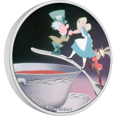 Disney Alice in Wonderland Mad Hatter | 2021 Niue 2 Dollars 1 oz Silver Proof Coin