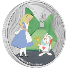 Disney Alice in Wonderland White Rabbit | 2021 Niue 2 Dollars 1 oz Silver Proof Coin Disney Alice in Wonderland White Rabbit | 2021 Niue 2 Dollars 1 oz Silver Proof Coin