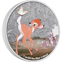 Disney Bambi & Butterfly | 2022 Niue 2 Dollars 1 oz Silver Proof Coin