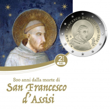 Italie 2 euro 2026 Sint Franciscus van Assisi FDC Coincard