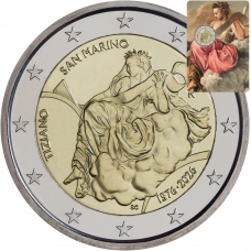 San Marino 2 euro 2026 Tiziano BU Coincard
