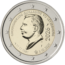 Luxemburg 2 euro 2026 Troonsbestijging Guillaume UNC (KNM)