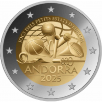 Andorra 2 euro 2025 Spelen Kleine Staten van Europa | UNC