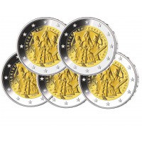 Duitsland 2 euro 2024 ADFGJ Paulskirche Grondwet UNC