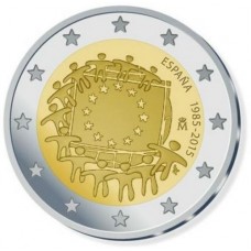 Spanje 2 euro 2015 'Europese Vlag' UNC