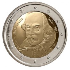 San Marino 2 euro 2016 'William Shakespeare´ BU in blister