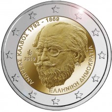 Griekenland 2 euro 2019 Andreas Kalvos UNC