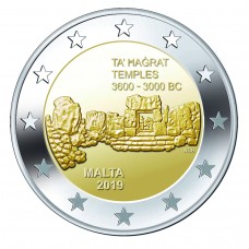 Malta 2 euro 2019 Ta Hagrat Tempels UNC zonder muntteken