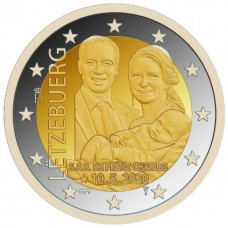 Luxemburg 2 euro 2020 Prins Charles - Relief - UNC muntteken Servaasbrug + Mercuriusstaaf