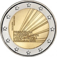 Portugal 2 euro 2021 Voorzitter EU UNC