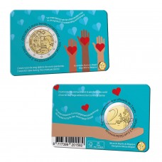 2X Belgie 2 euro 2022 Voor de Zorg BU Coincard (FR + NL)