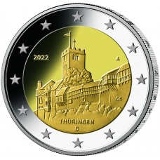 Duitsland 2 euro 2022 Thuringen UNC ADFGJ