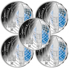 Duitsland 5 euro 2026 Ariane 6 Kleur UNC ADFGJ