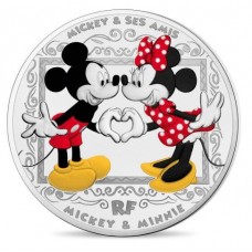 Frankrijk 10 euro 2018: Mickey & Minnie Mouse - silver proof coin