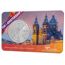 Nederland 5 euro 2024 750 jaar Amsterdam - Sint Nikolaaskerk UNC in coincard