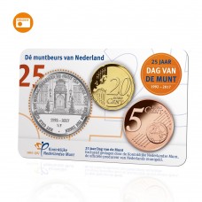 Nederland 20 en 5 cent 2017: '25 jaar Dag van de Munt' in coincard