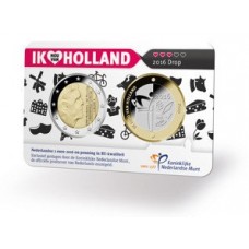 Nederland 2 euro 2016 'Holland Coin Fair 2016: Drop' BU in coincard
