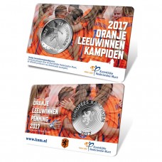 Nederland 2017 penning in coincard - Oranje Leeuwinnen Penning