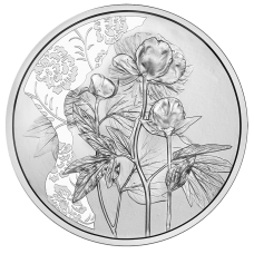 Oostenrijk 10 Euro 2024 De Pioenroos Bloemen Zilver BU Blister