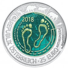 Oostenrijk 25 Euro 2018 Anthropoceen Zilver Special UNC Niob