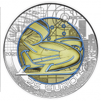 Oostenrijk 25 Euro 2021 Mobiliteit Toekomst Zilver Special UNC Niob
