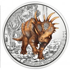 Oostenrijk 3 euro 2021 Dinosaurussen: 8 Styracosaurus Alberensis UNC