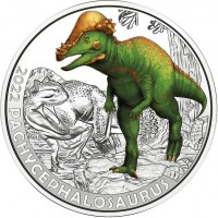 Oostenrijk 3 euro 2022 Dinosaurussen: 11 Pachycephalosaurus UNC