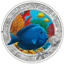 Oostenrijk 3 euro 2024 Lichtgevende zeedieren 7 Blauwe Doktervis UNC