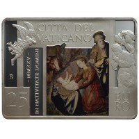 Vaticaan 25 Euro 2025 Heilige Kerstmis Zilver Proof Vaticaan 25 Euro 2025 Heilige Kerstmis Zilver Proof