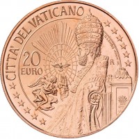 Vaticaan 20 euro 2021 Sint Pieter