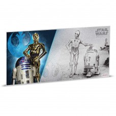 Niue 1 dollar 2018 Star Wars Coin Note - 3) A New Hope - R2-D2™ - 5 gr silver foil