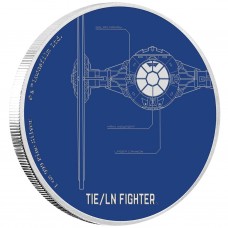 Niue 2 dollar 2017 Star Wars - Ships - 4. TIE Fighter (TIE/LN Fighter)™ - 1 Oz. zilver Niue 2 dollar 2017 Star Wars - Ships - 4. TIE Fighter (TIE/LN Fighter)™ - 1 Oz. zilver