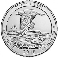 US America the Beautiful Quarter 2018 - 45 Block Island (Rhode Island) D