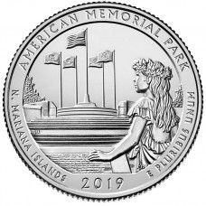 US America the Beautiful Quarter 2019 - 47 American Memorial Park (N Mariana Islands) S