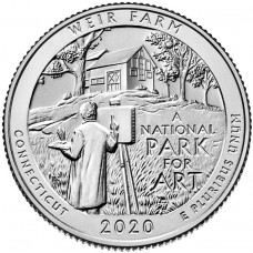 US America the Beautiful Quarter 2020 - 52 Weir Farm (Connecticut) D