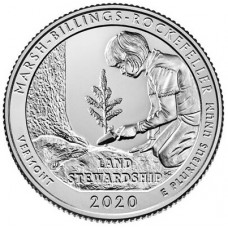 US America the Beautiful Quarter 2020 - 54 Marsh-Billing Rockefeller (Vermont) D