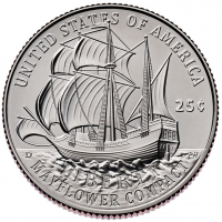 USA Semiquincentennial Quarter 2026 Mayflower Compact P UNC