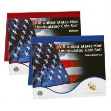 United States Mint UNC coinset 2016 P and D