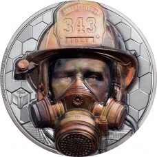 Cook Islands 20 dollars 2021 FIREFIGHTER Real Heroes - 3 oz silver coin