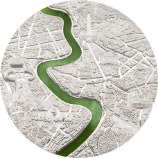 Palau 20 dollars 2022 - TIFFANY ART Metropolis ROMA - 3 oz silver coin