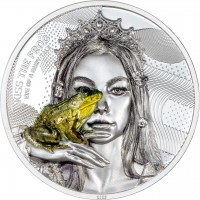 Cook Islands 10 dollars 2023 KISS THE FROG Eye of a Fairytale 2 oz silver coin
