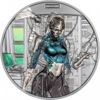 Cook Islands 20 Dollars 2024 Cyber Queen Rebirth 3 oz Zilveren Munt Black Proof