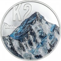 Cook Islands 10 dollars 2024 Peaks K2 - 2 oz Silver Coin Proof