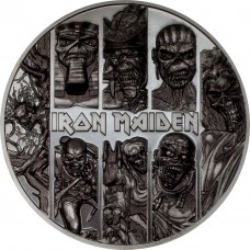 Cook Islands 20 dollar 2024 – Iron Maiden Eddie Collection | 3 oz Zilver Black Proof