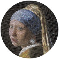 Palau 20 dollars 2019 - GIRL WITH A PEARL EARRING Vermeer Great Micromosaic Passion - 3 oz silver coin 20$
