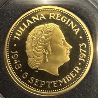 Nederland – Gouden Penning – Het Verdwenen Goud: Proefontwerp 10 Gulden 1973 Juliana | 3,50 gram