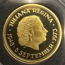 Nederland – Gouden Penning – Het Verdwenen Goud: Proefontwerp 10 Gulden 1973 Juliana | 3,50 gram